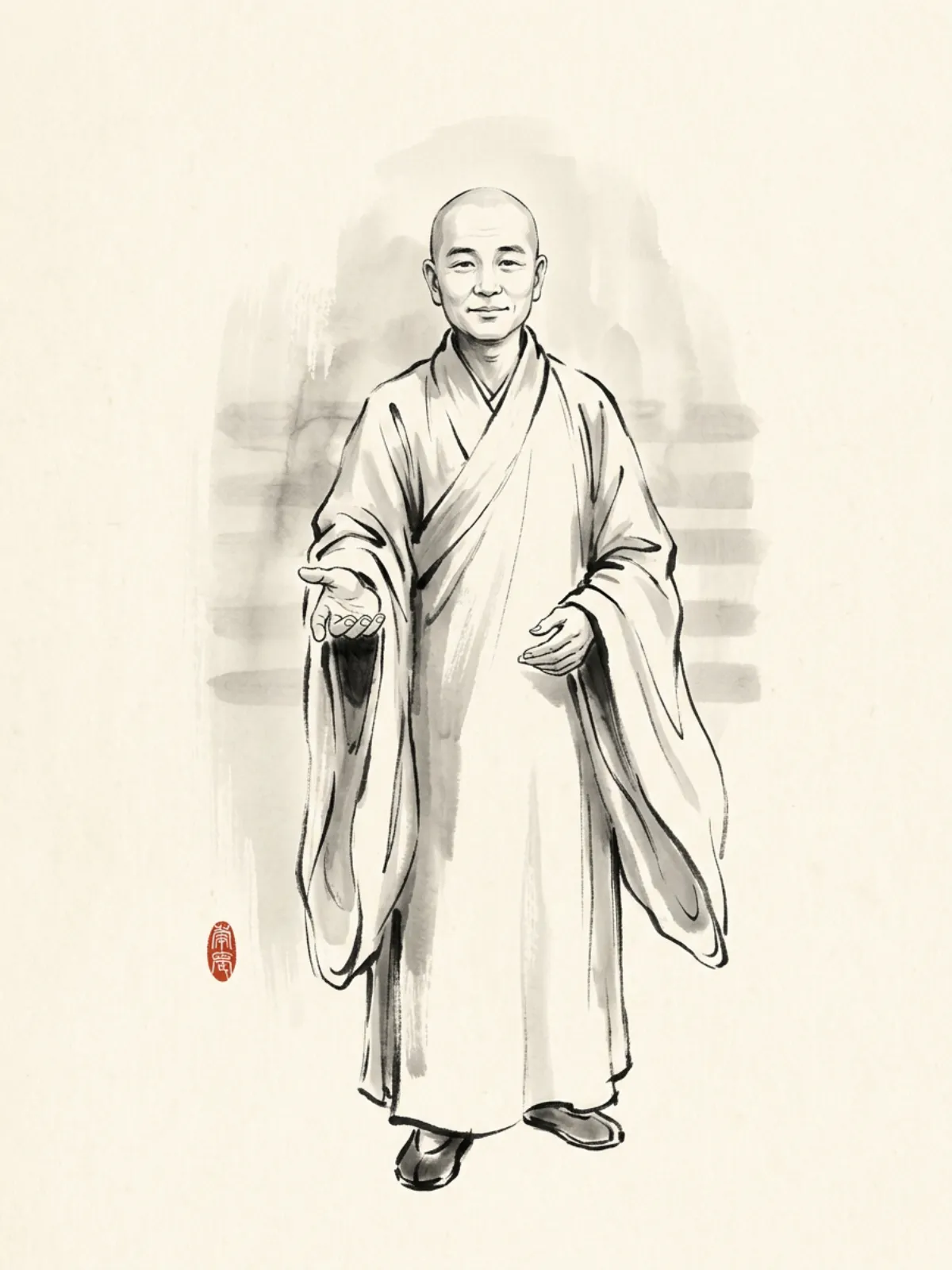 Tayo stands ready as a guide beside the I Ching texts