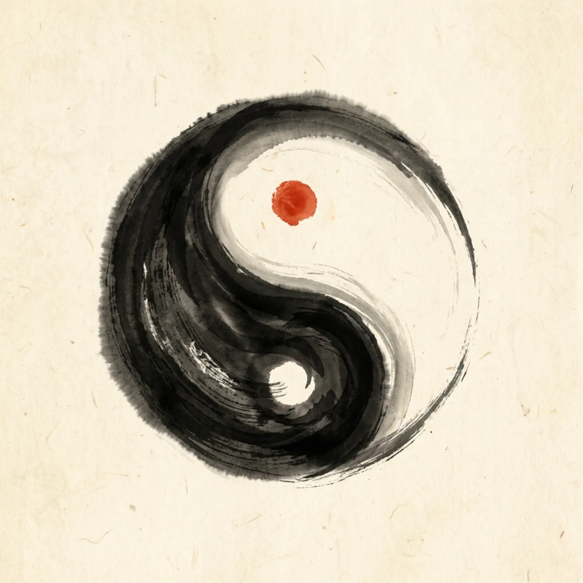 The taiji symbol: yin and yang as one moving whole